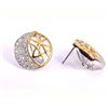 Image 1 : Two Tone White CZ Earrings