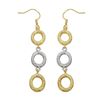 Image 1 : Brass Two Tone Fish Hook Earrings