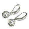 Image 1 : Sterling Silver White 8X10 Teardrop Lever Back Earrings 30M Long