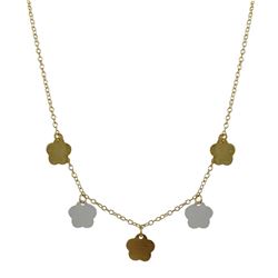 Gold Filled Two Tone Flower Necklace