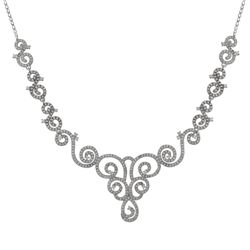 Sterling Silver CZ Necklace- 16