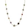 Image 2 : Multi Color CZ Gold Tone Brass Necklace 16 2