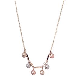 Brass Tri Color Ball Necklace