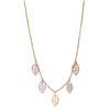 Image 1 : Tri Color Leaves Charm Necklace