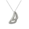 Image 1 : Sterling Silver Triangular Shaped CZ Pendant