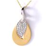 Image 1 : Two Tone White CZ Pendant