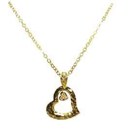 Sterling Silver Gold Heart Pendant