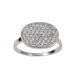 Sterling Silver Oval CZ Ring