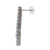 Image 2 : Rhodium Plated Sterling Silver Two Row CZ Post Earrings, 1.26"