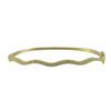 Image 1 : Gold Plated Sterling Silver CZ Wave Bangle, 7"
