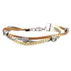 Image 1 : Three Row Flat Chain Bracelet