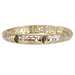 Tri Color Brass Bangle, 60Mm Wide