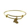 Image 1 : Gold Plated Brass Adjustable Bracelet With HEART Charm