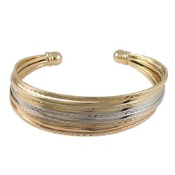 Tri Colored Brass Bangle