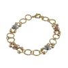 Image 1 : Brass Tri Color Link Chain Bracelet-7.5