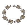Image 1 : Sterling Silver-Cz Two Tone Bracelt