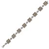 Image 2 : Sterling Silver-Cz Two Tone Bracelt