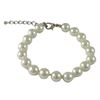 Image 1 : White 8Mm Glass Pearl Bracelet, 7 1"