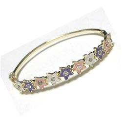 Bangle W Multi Flowers