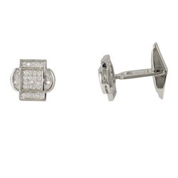 Sterling Silver CZ Cufflink