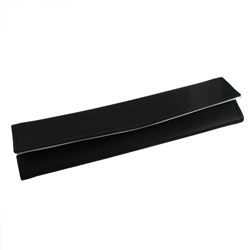 Black Exterior And White Interior Leatherette Bracelet Folder