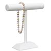 Image 1 : White Leatherette Medium T-Bar. Measures 12" Wide By 12" Tall.