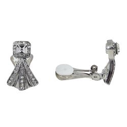 Crystal Stripe Clip Earring