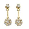 Image 1 : Gd-White Dangling Post Earring