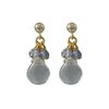 Image 1 : Aqua Combination Semi Precious Stones On Gold Filled Post Earrings, 1