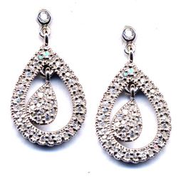 Sterling Silver-CZ Post Earring