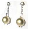 Image 1 : Matte Ball Two Tone Earring
