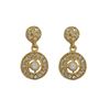 Image 1 : Sterling Silver Gold Plated CZ Circles Earrings