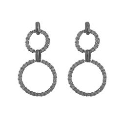 Sterling Silver-Circle Match Earring