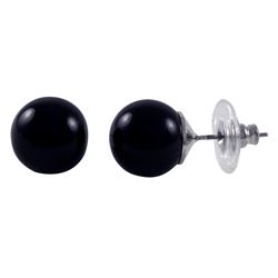 12MM Blk Pearl Post Earing