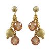 Image 1 : Gold Plated Lazer Ball Post Earrings