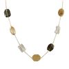 Image 1 : Smoky And Citrine Rutilated Combination Semi Precious Faceted Stones On Gold Plated Sterling Silver 