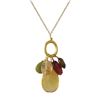 Image 1 : Citrine Combination Semi Precious Stones On Gold Plated Brass Chain -16
