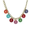 Image 1 : Enamel Initial Charms On Necklace