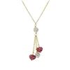 Image 2 : Multi Color, 2 Crystal Heart 2 6Mm Crystal Ball Necklace