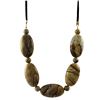 Image 1 : Assorted Nugget Stones On Suede Chain- 18