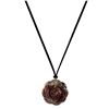 Image 1 : Poppy Jasper Semi Precious Rose Flower On Black Suede Chain -20