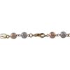 Image 2 : Tri Color Brass 8Mm Etched Balls With Link Chain Necklace, 17
