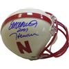 Image 1 : Eric Crouch Signed Nebraska Cornhuskers Riddell Mini Helmet 2001 Heisman (Blue Sig)