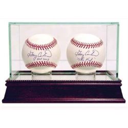 Baseball 2-Ball Glass Deluxe Display Case