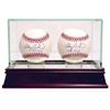 Image 1 : Baseball 2-Ball Glass Deluxe Display Case