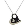 Image 1 : SR. BLKWHT  ENAMEL HEART PEND