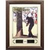 Image 1 : Phil Mickelson Unsigned 2010 Masters 16X20 Photo Engraved Signature Collection 32X35 Leather Framed 