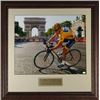 Image 1 : Lance Armstrong Unsigned "Arc De Triomphe" 11X14 Photo Leather Framed