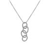 Image 1 : Sterling Silver Interlocking CZ Ovals Pendant- 1.26