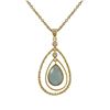 Image 1 : Gold-Aqua -CZ Pendant
